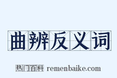 曲辨反义词是什么意思的图片